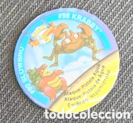 Coleccionismo cromos antiguos: Tazos league 2 pokemon KRABBY SLOWBRO