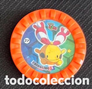 Coleccionismo cromos antiguos: 27 CHINGLING Tazo ROKS POKEMON