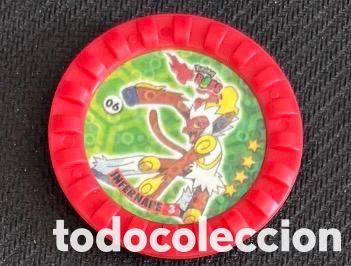 Coleccionismo cromos antiguos: 06 INFERNAPE Tazo ROKS POKEMON