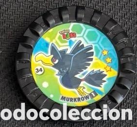 Coleccionismo cromos antiguos: 34 MURKROW Tazo ROKS POKEMON