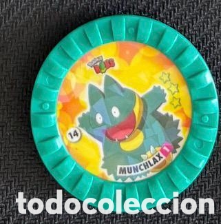 Coleccionismo cromos antiguos: 14 MUNCHLAX Tazo ROKS POKEMON