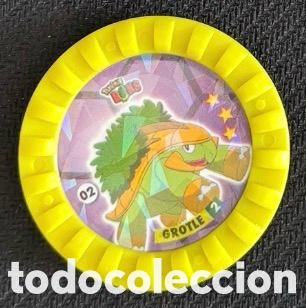 Coleccionismo cromos antiguos: 02 GROTLE Tazo ROKS POKEMON