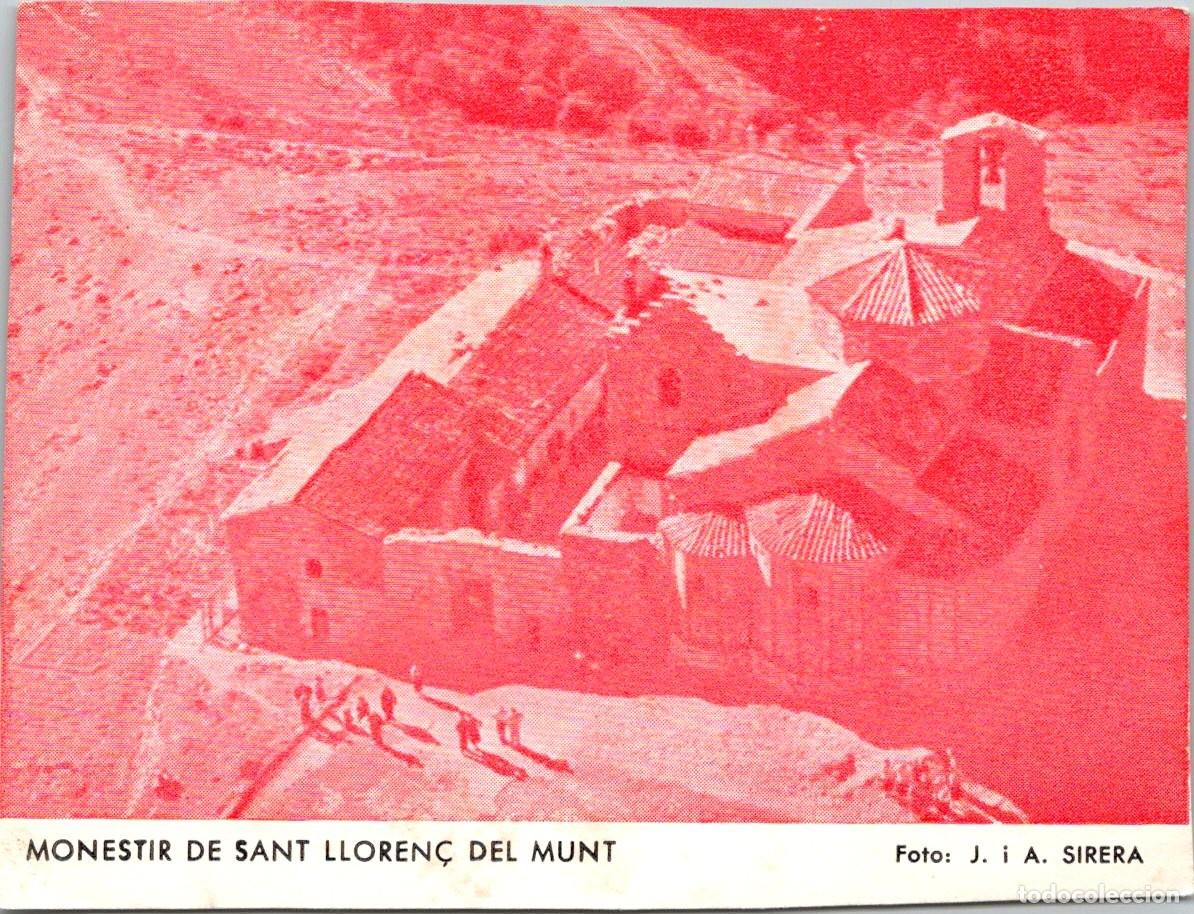 Coleccionismo cromos antiguos: Monestir de Sant Lloren&ccedil; del Munt-Uni&oacute;n Excursionista de Catalunya-D N&uacute;m 1-Monsterios-99x77mm-Prueba