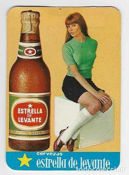 Coleccionismo cromos antiguos: CALENDARIO DE BOLSILLO A&Ntilde;O 1968 BEBIDAS - CERVEZAS - ESTRELLA DE LEVANTE - CHICA - VER FOTO REVERSO