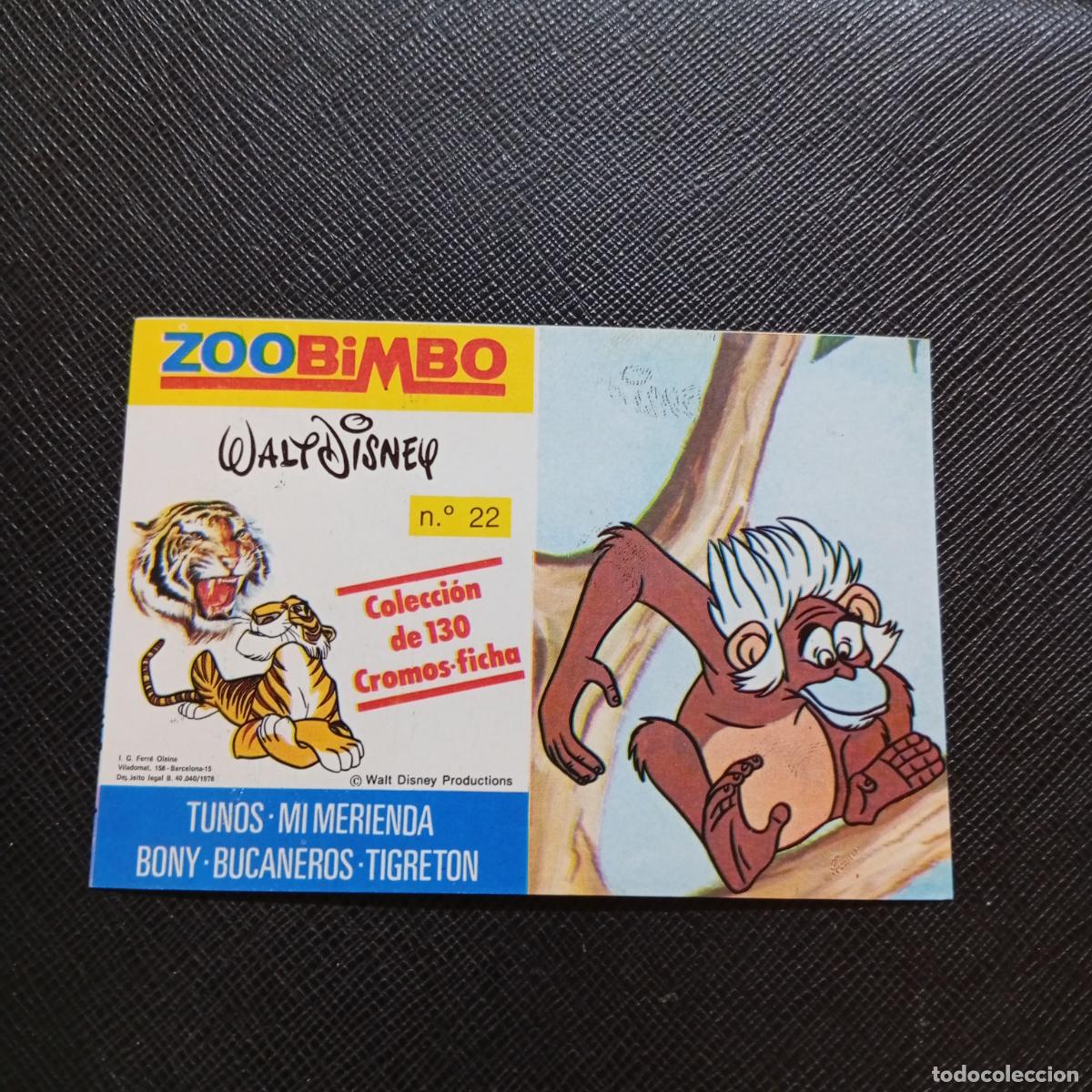 Coleccionismo cromos antiguos: ZOOBIMBO WALT DISNEY CROMO BONY TIGRETON BUCANEROS 1978 CROMO - SIN PEGAR - MACACO SILENO 22