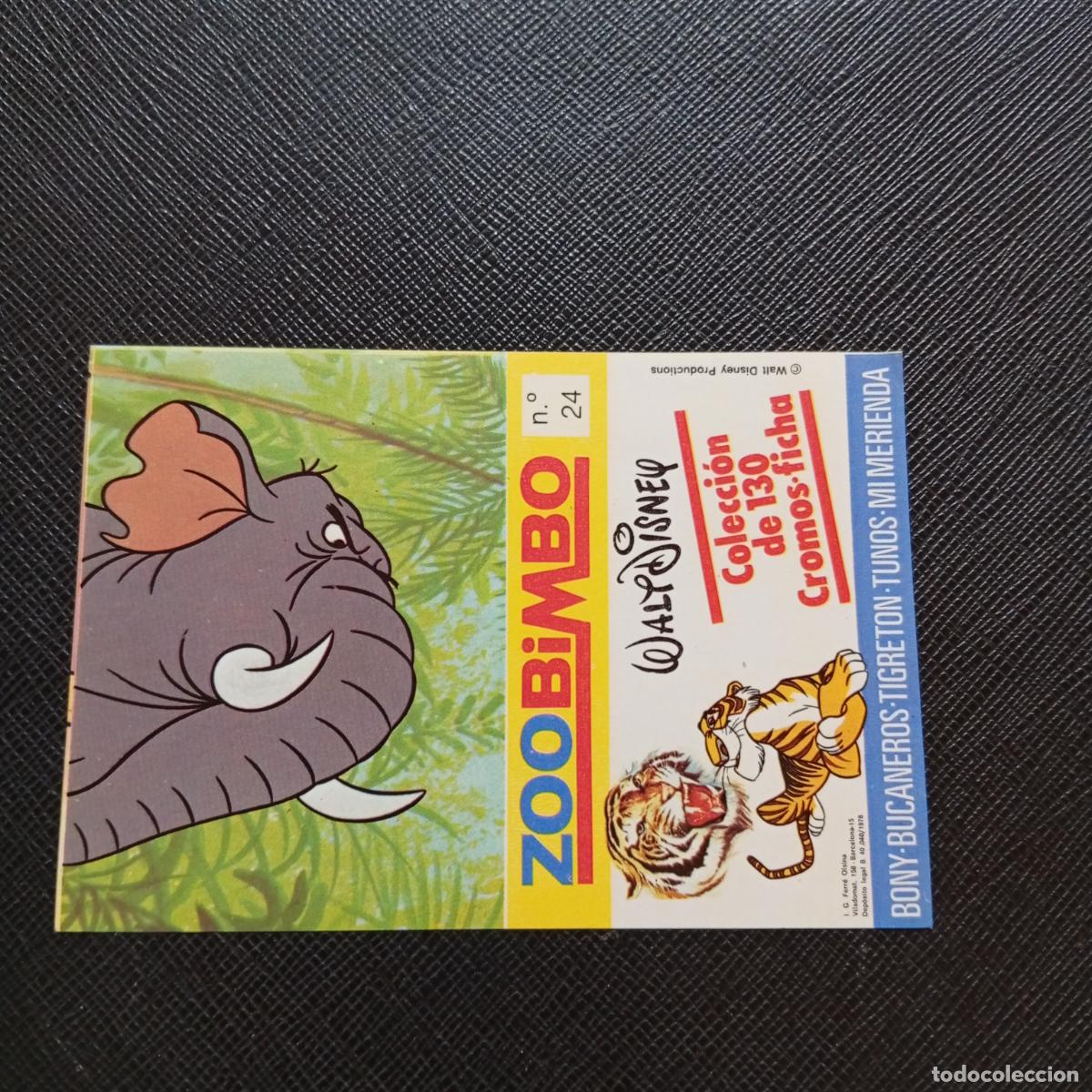 Coleccionismo cromos antiguos: ZOOBIMBO WALT DISNEY CROMO BONY TIGRETON BUCANEROS 1978 CROMO - SIN PEGAR - ELEFANTE INDIO 24