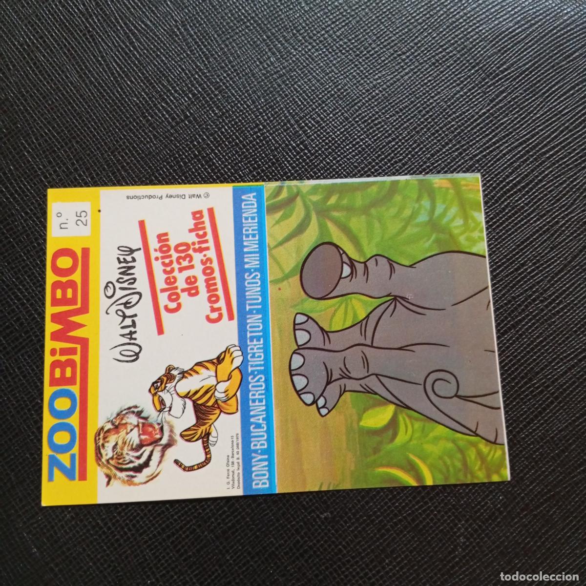 Coleccionismo cromos antiguos: ZOOBIMBO WALT DISNEY CROMO BONY TIGRETON BUCANEROS 1978 CROMO - SIN PEGAR - ELEFANTE INDIO 25