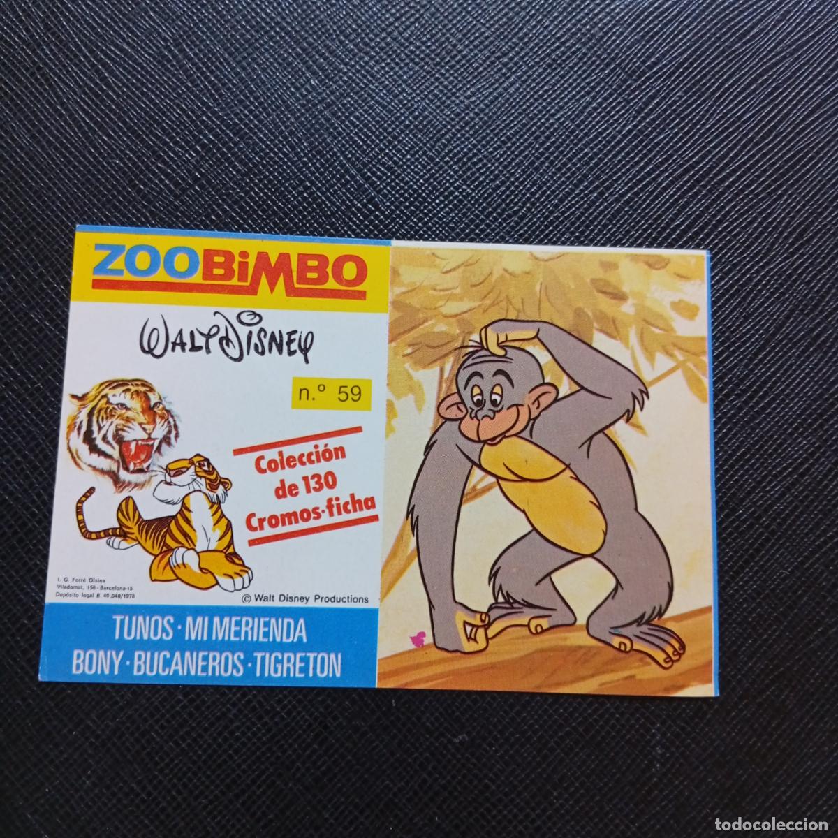 Coleccionismo cromos antiguos: ZOOBIMBO WALT DISNEY CROMO BONY TIGRETON BUCANEROS 1978 CROMO - SIN PEGAR - CHIMPANCE 59