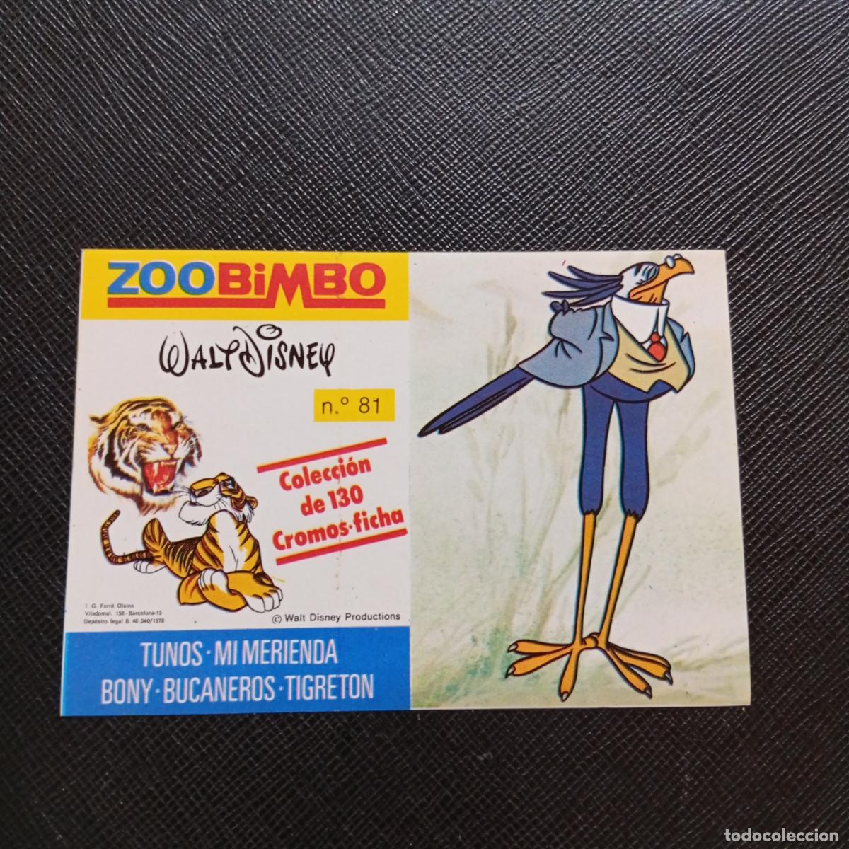 Sammeln alte Sammelbilder: ZOOBIMBO WALT DISNEY CROMO BONY TIGRETON BUCANEROS 1978 CROMO - SIN PEGAR - 81 EMU