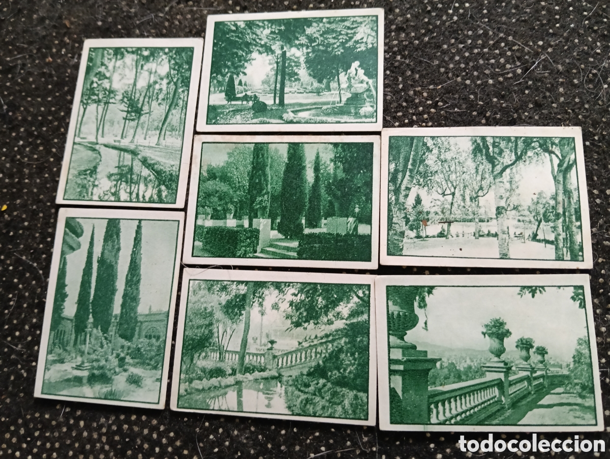 Coleccionismo cromos antiguos: Album Gallina Blanca Serie 16 Parques y Jardines n&deg; 2-3-4-6-7-8-11.