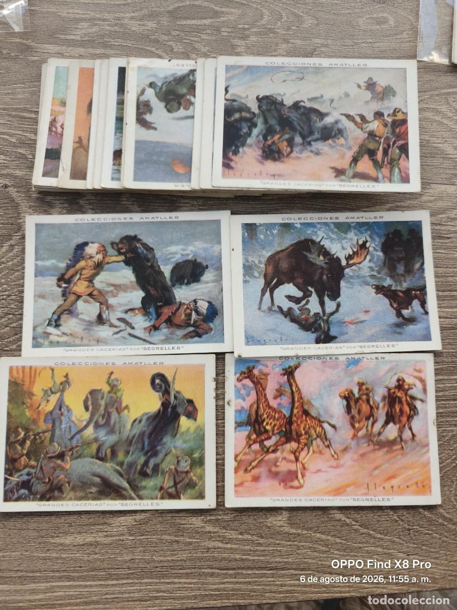 Coleccionismo cromos antiguos: CROMOS PUBLICIDAD CHOCOLATES AMATLLER COLECCI&Oacute;N GRANDES CACERIAS POR SEGRELLOS 24 CROMOS