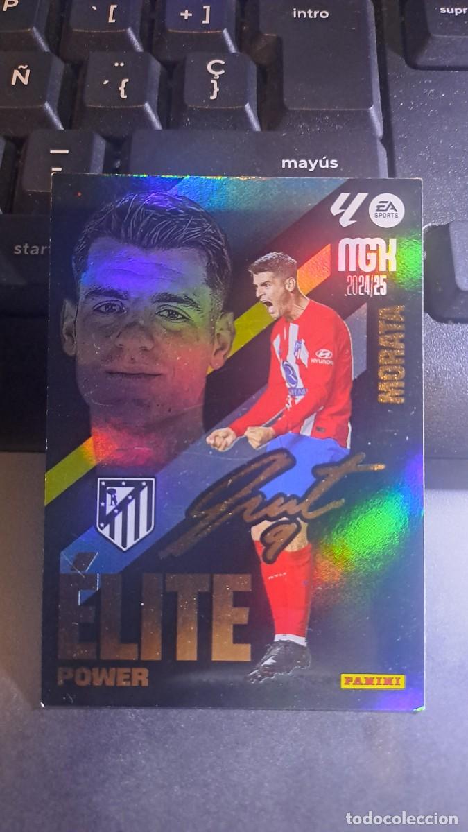 Coleccionismo cromos antiguos: MEGACRACKS MORATA P10 P 10 ELITE POWER FIRMADO ATLETICO DE MADRID LIGA 2024 2025 24 25 MGK PANINI