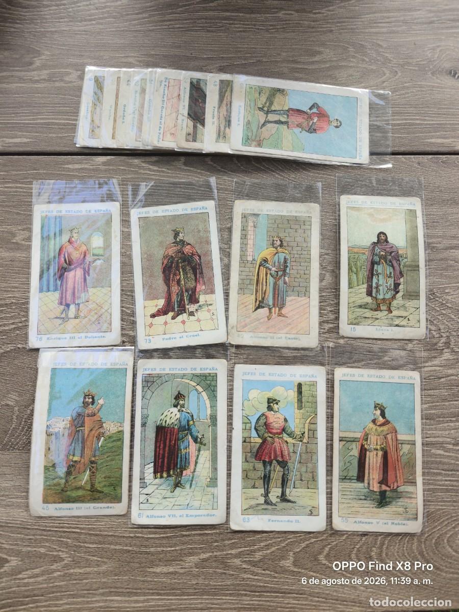 Coleccionismo cromos antiguos: CROMOS PUBLICIDAD CHOCOLATES AMATLLER COLECCI&Oacute;N JEFES DE ESTADO DE ESPA&Ntilde;A 24 CROMOS
