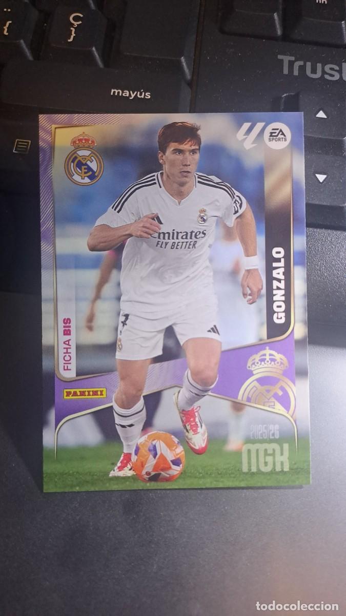 Coleccionismo cromos antiguos: MEGACRACKS GONZALO 233 BIS FICHA BIS 233 REAL MADRID CROMO LIGA 2025 2026 25 26 MGK PANINI