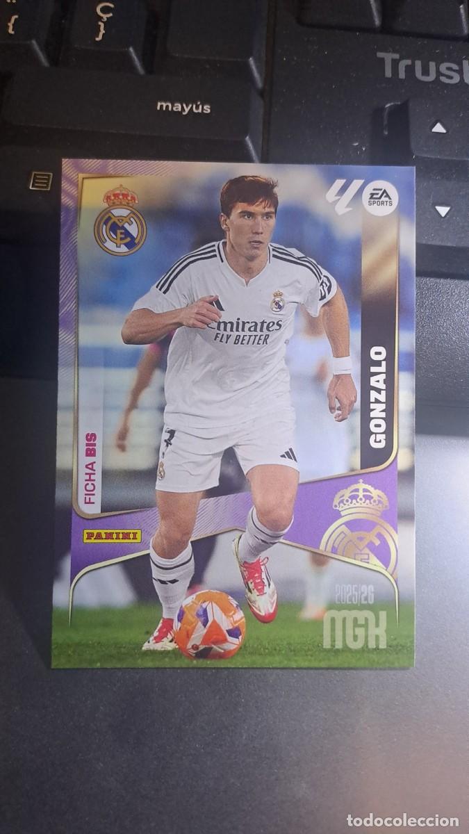 Coleccionismo cromos antiguos: MEGACRACKS GONZALO 233 BIS FICHA BIS 233 REAL MADRID CROMO LIGA 2025 2026 25 26 MGK PANINI