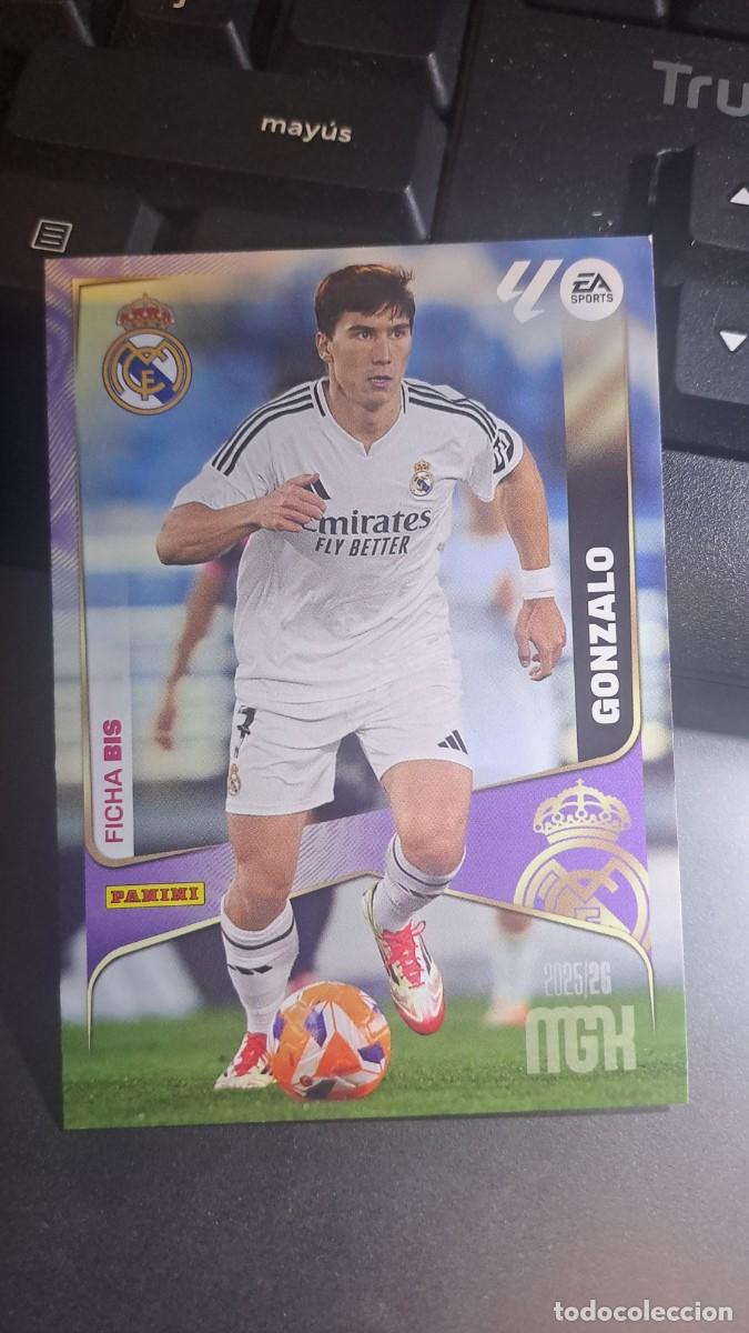 Coleccionismo cromos antiguos: MEGACRACKS GONZALO 233 BIS FICHA BIS 233 REAL MADRID CROMO LIGA 2025 2026 25 26 MGK PANINI