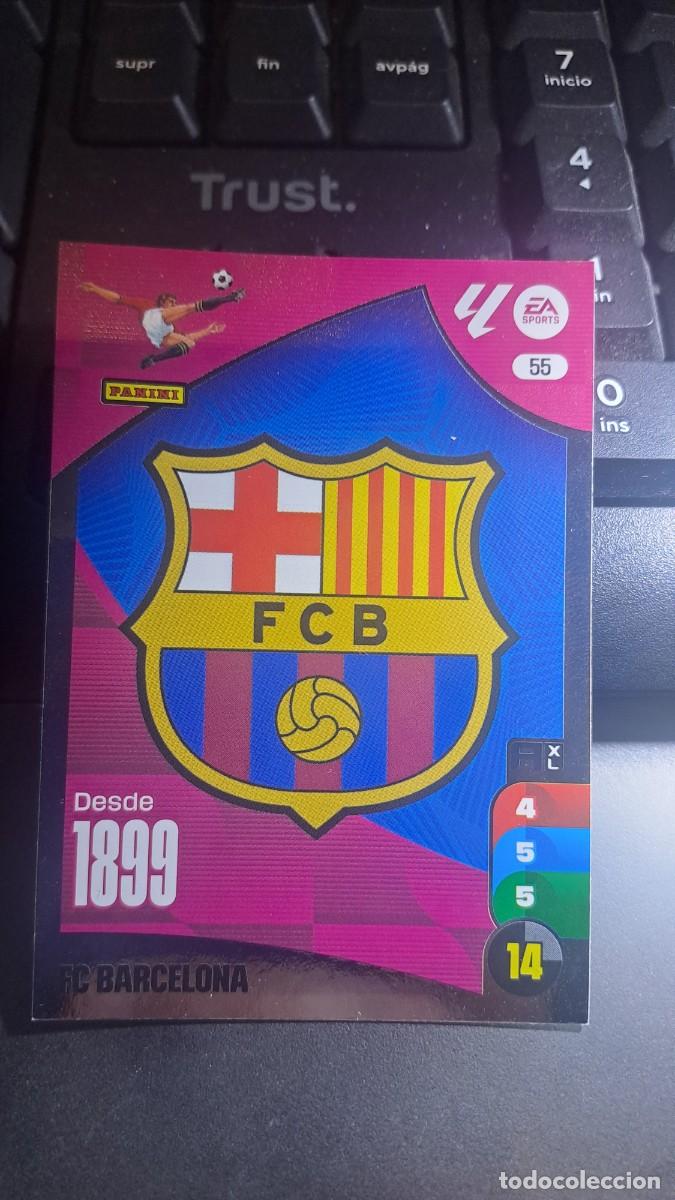 Coleccionismo cromos antiguos: ADRENALYN XL ESCUDO BARCELONA 55 CROMO LIGA 2024 2025 24 25 PANINI