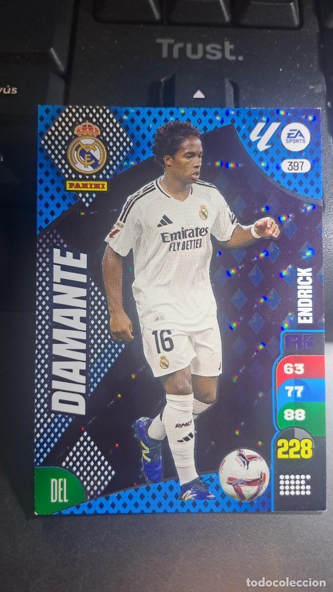 Coleccionismo cromos antiguos: ADRENALYN XL ENDRICK 397 DIAMANTE REAL MADRID CROMO LIGA 2024 2025 24 25 PANINI