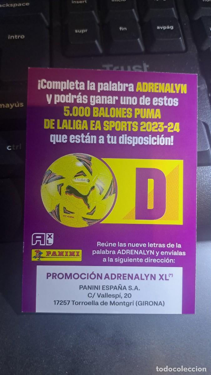 Colecionismo Cromos antigos: ADRENALYN XL LETRA D PROMOCION BALON PUMA CROMO LIGA 2023 2024 23 24 PANINI