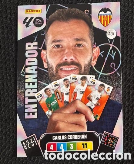Coleccionismo cromos antiguos: 497 CARLOS CORBERAN ENTRENADOR VALENCIA Panini Adrenalyn XL LaLiga 2025 2026
