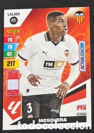 Coleccionismo cromos antiguos: 330 BIS MOSQUERA VALENCIA ADRENALYN XL CARTA CROMO 2023 2024
