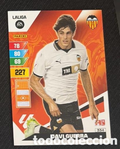 Coleccionismo cromos antiguos: 334 JAVI GUERRA VALENCIA ADRENALYN XL CARTA CROMO 2023 2024