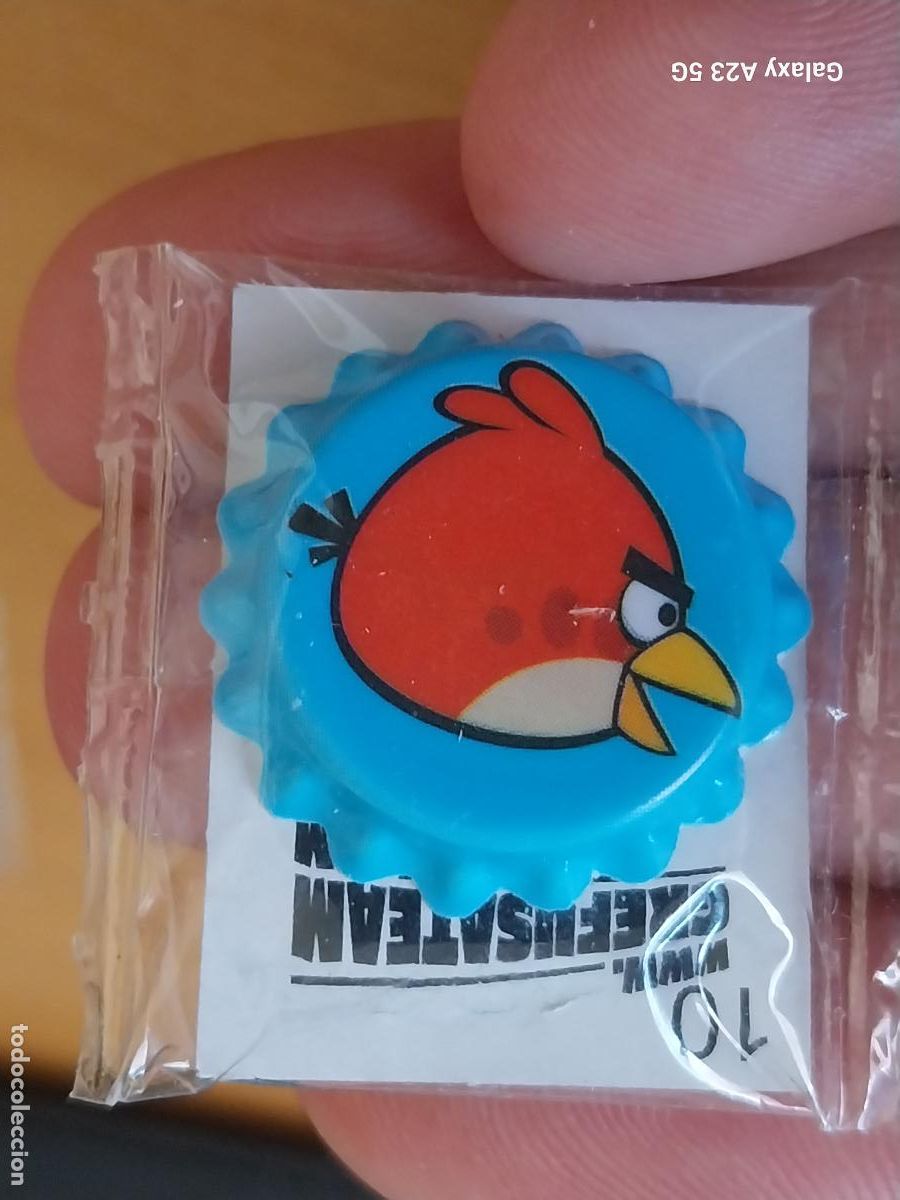 Coleccionismo cromos antiguos: GREFUSA PIPAS ANGRY BIRDS BUBBLES CHAPA PLASTICO 2.6CMS BLISTER ORIGINAL CERRADO N&ordm; 10 A&Ntilde;O 2012