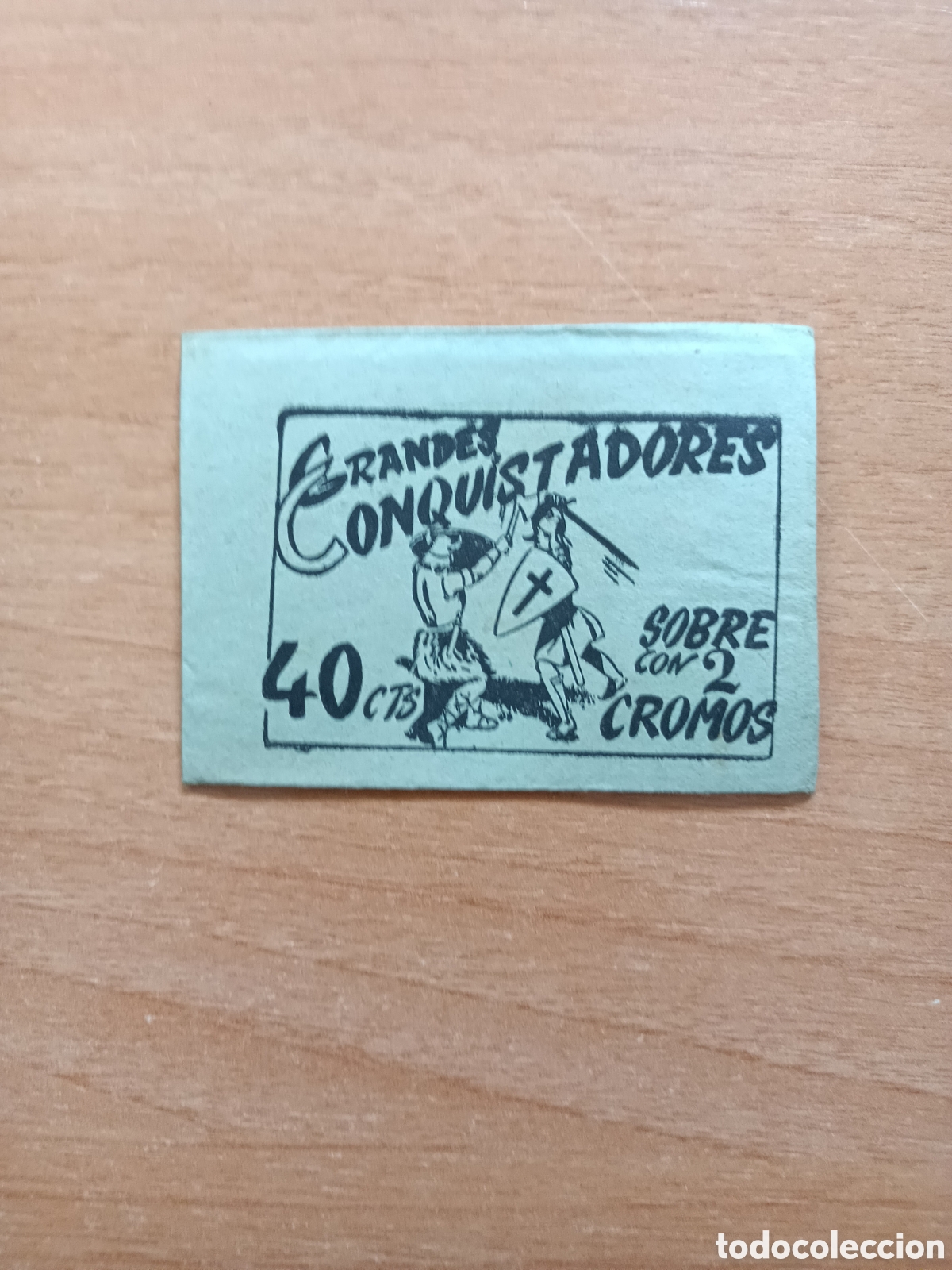 Coleccionismo cromos antiguos: Sobre sin abrir GRANDES CONQUISTADORES Ed ferma 1960