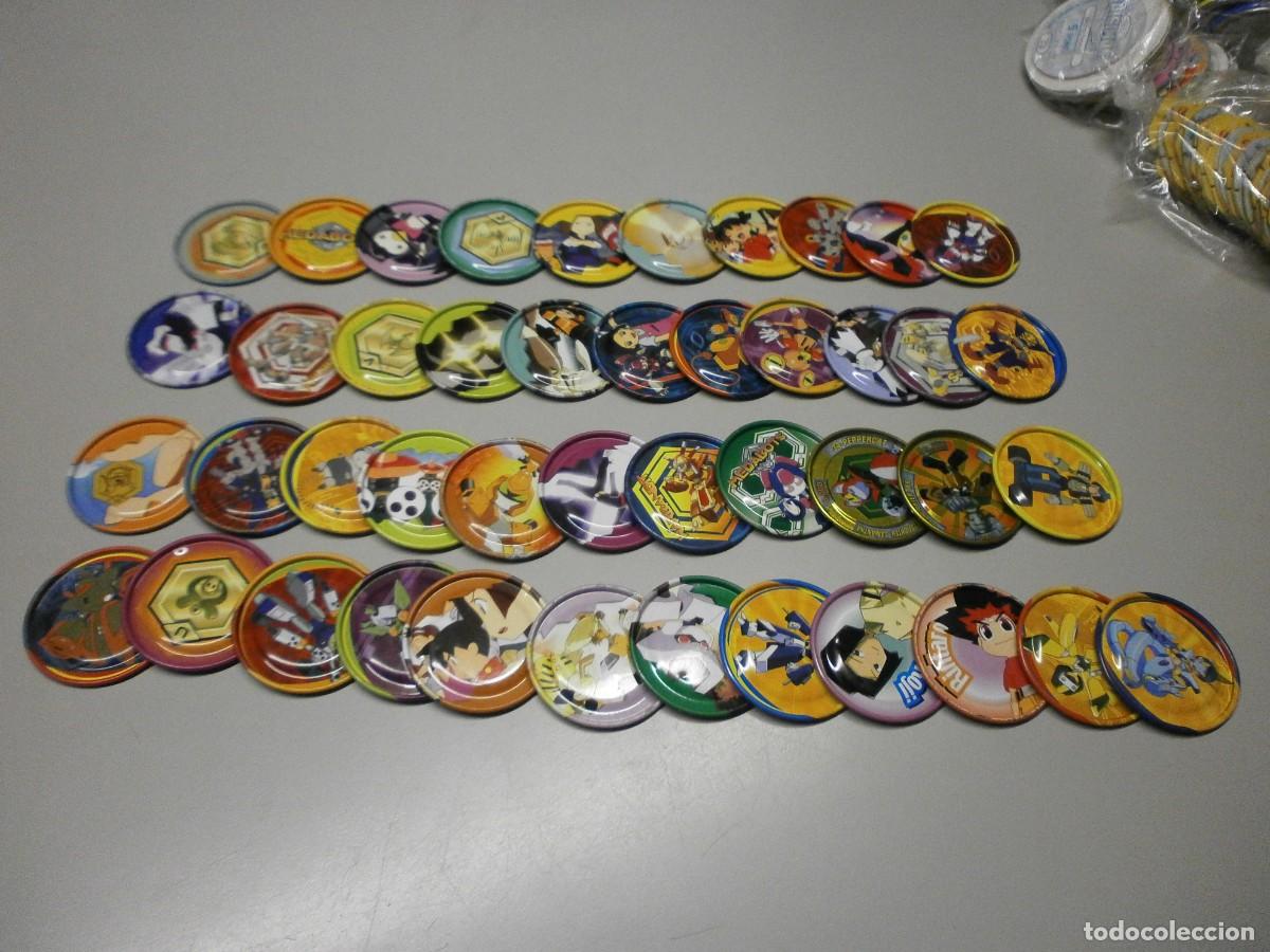 Coleccionismo cromos antiguos: lote de tazos magic box metal rappers medabots