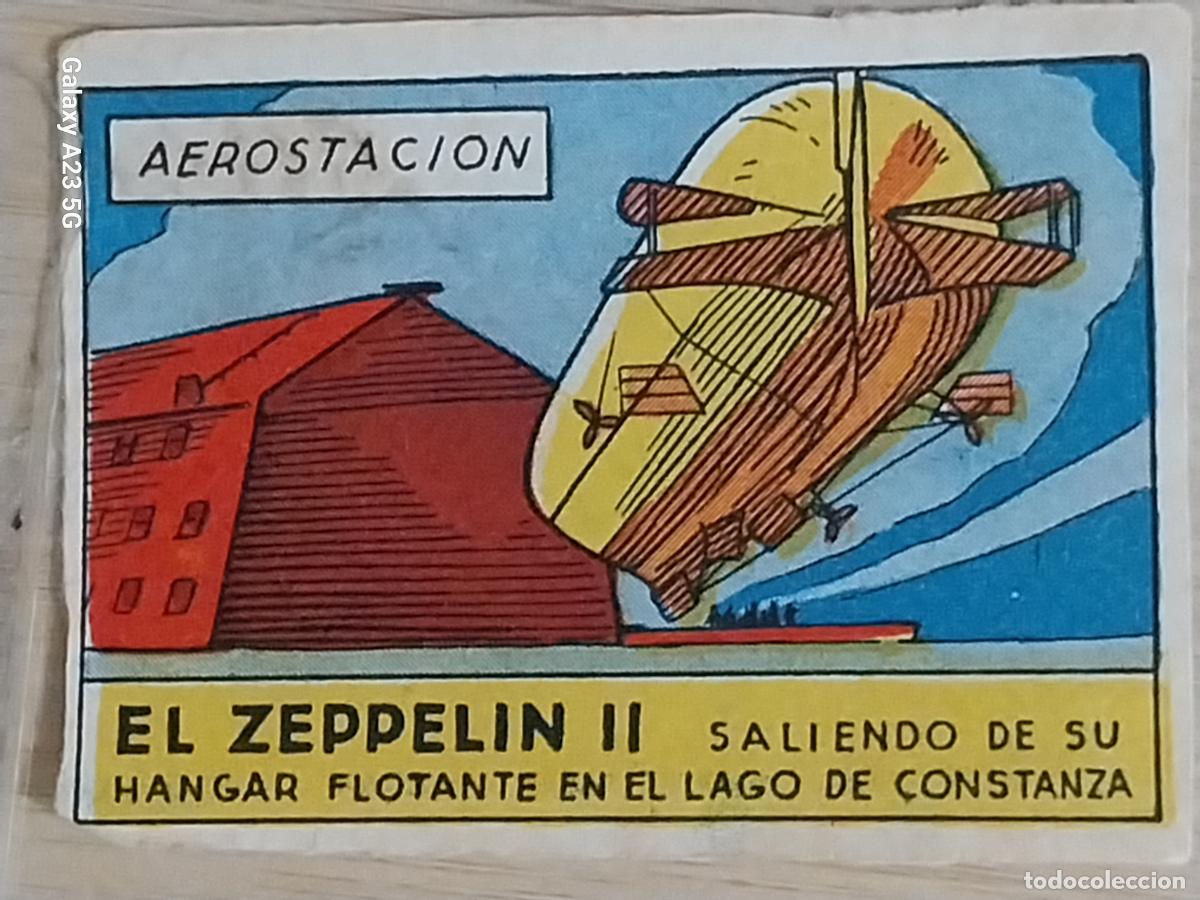 Coleccionismo cromos antiguos: ZEPPELIN II AEROESTACION CROMO A&Ntilde;OS 50 7X5CMS ORIGINAL ILUSTRACION AVIACION ED CISNE