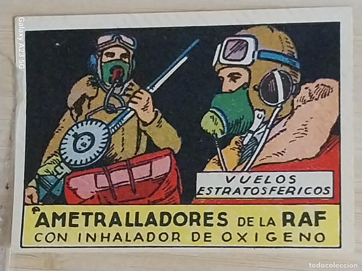 Sammeln alte Sammelbilder: RAF AMETRALLADORAS INHALADOR OXIGENO CROMO A&Ntilde;OS 50 7X5CMS ORIGINAL ILUSTRACION AVIACION ED CISNE