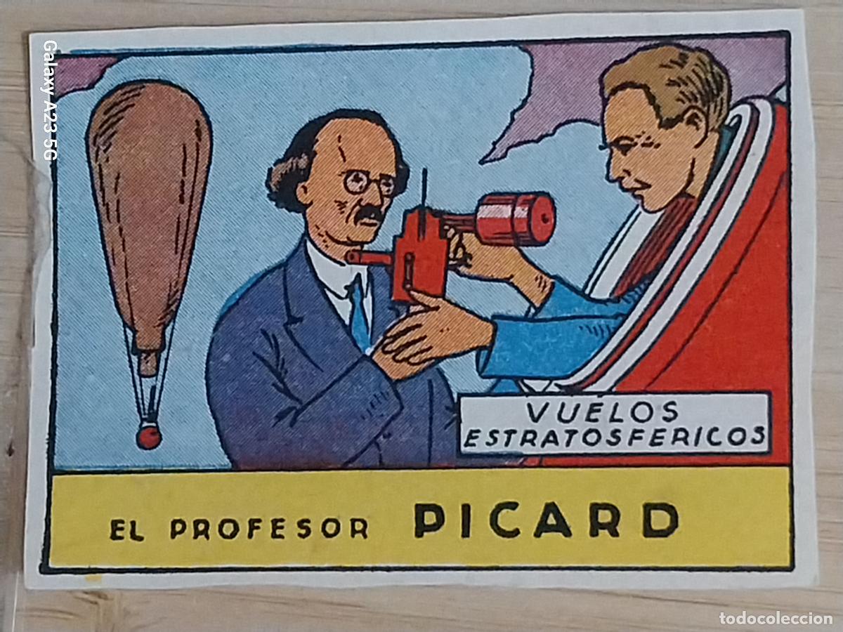 Coleccionismo cromos antiguos: PICARD PROFESOR VUELO ESTRATOSFERICO CROMO A&Ntilde;OS 50 7X5CMS ORIGINAL ILUSTRACION AVIACION ED CISNE