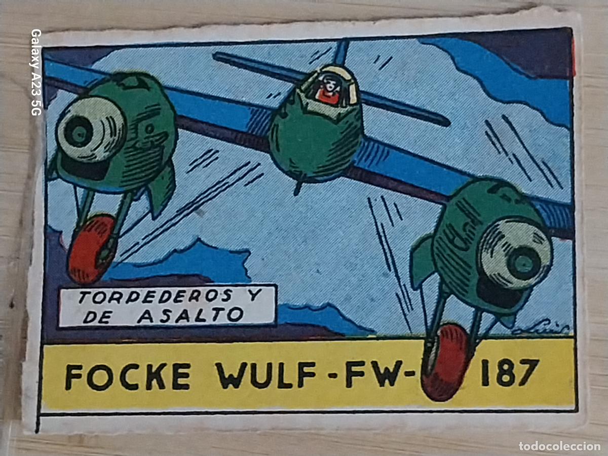 Coleccionismo cromos antiguos: FOCKE WULF FW 187 TORPEDERO CROMO A&Ntilde;OS 50 7X5CMS ILUSTRACION AVIACION ED CISNE