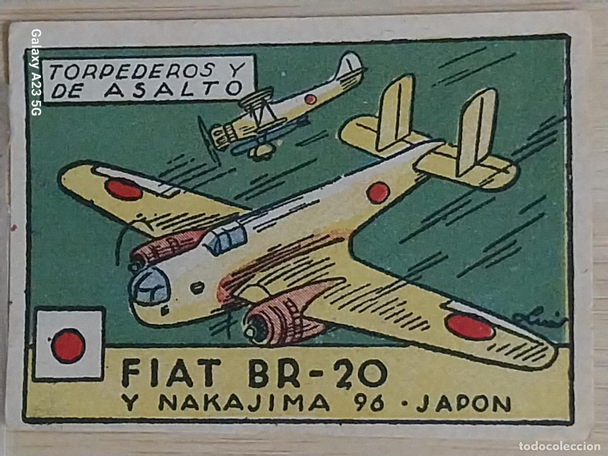 Coleccionismo cromos antiguos: FIAT BR 20 TORPEDERO CROMO A&Ntilde;OS 50 7X5CMS ILUSTRACION AVIACION ED CISNE
