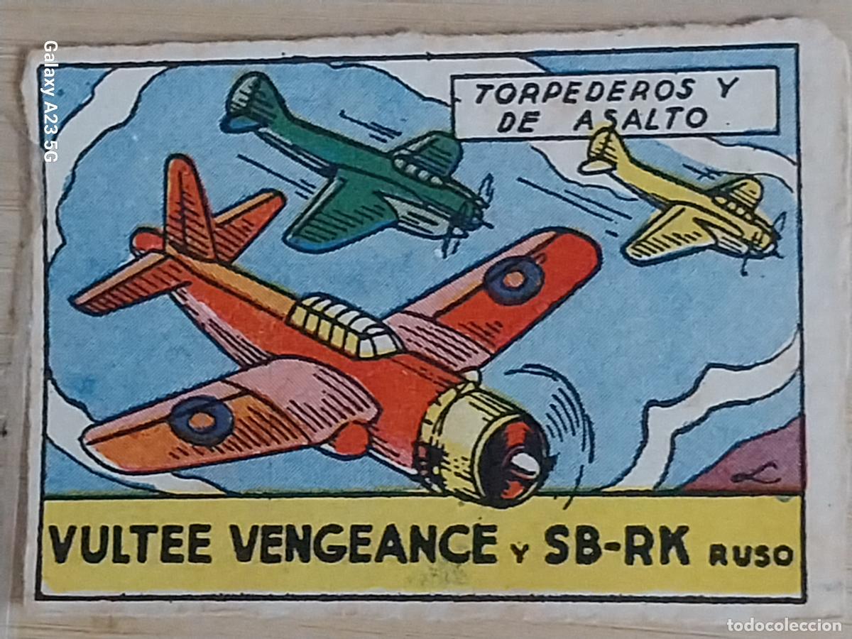 Coleccionismo cromos antiguos: VULTEE VENGEANCE SB RK TORPEDERO CROMO A&Ntilde;OS 50 7X5CMS ILUSTRACION AVIACION ED CISNE