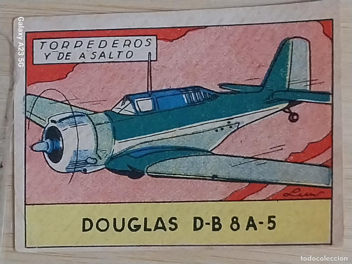 Coleccionismo cromos antiguos: DOUGLAS D B 8 A 5 TORPEDERO CROMO A&Ntilde;OS 50 7X5CMS ILUSTRACION AVIACION ED CISNE
