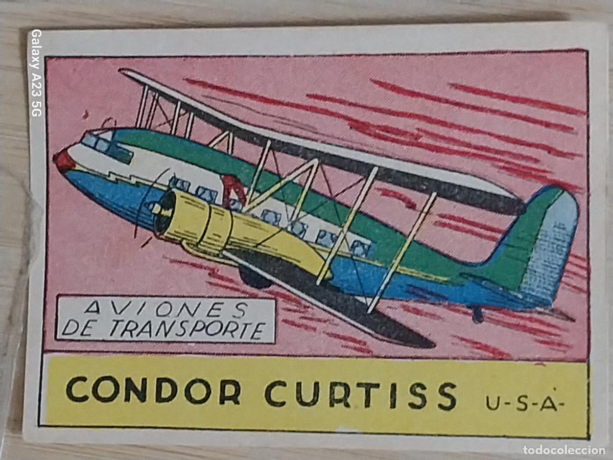 Coleccionismo cromos antiguos: CONDOR CURTISS CROMO A&Ntilde;OS 50 7X5CMS ILUSTRACION AVIACION ED CISNE