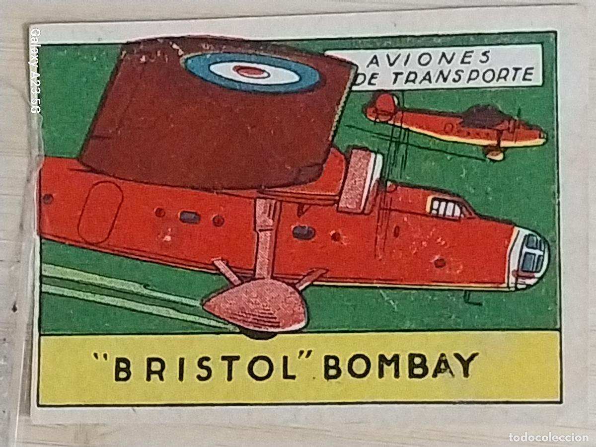 Coleccionismo cromos antiguos: BRISTOL BOMBAY CROMO A&Ntilde;OS 50 7X5CMS ILUSTRACION AVIACION ED CISNE