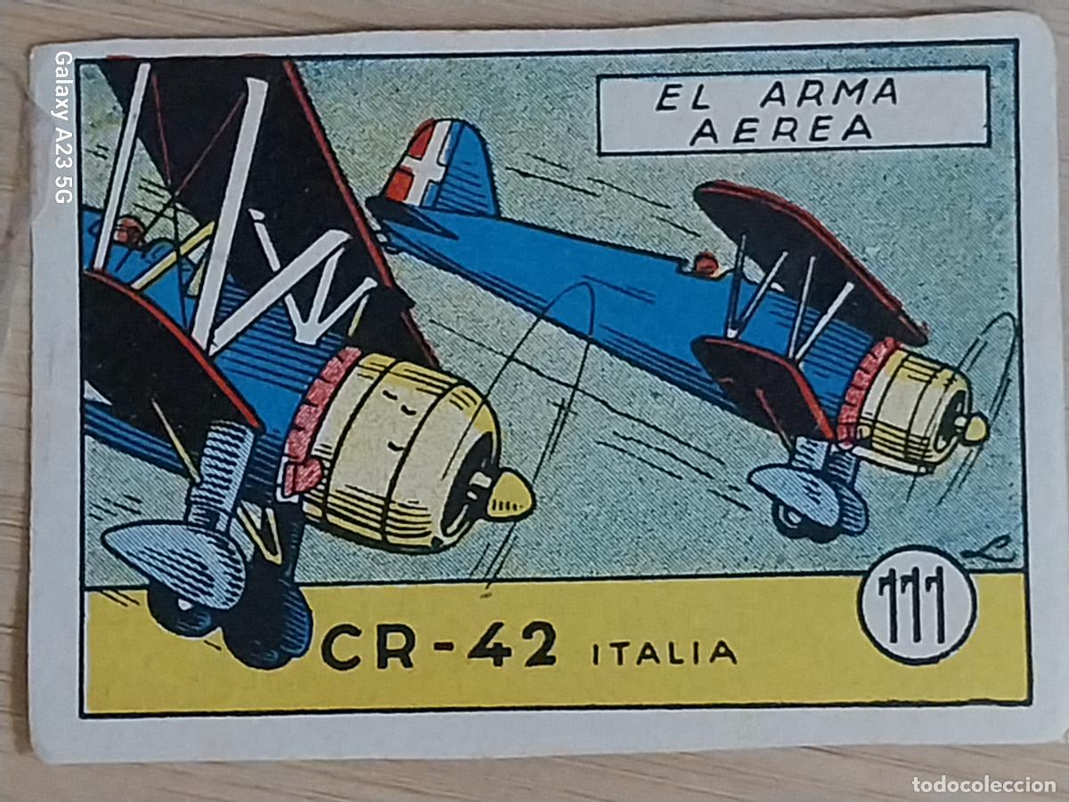 Coleccionismo cromos antiguos: CR 42 ARMA CROMO A&Ntilde;OS 50 7X5CMS ILUSTRACION AVIACION ED CISNE