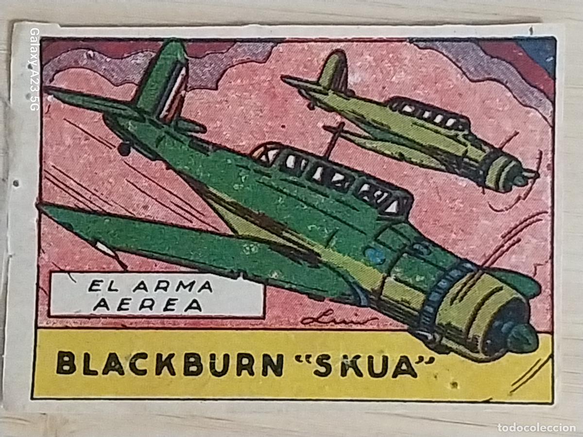 Coleccionismo cromos antiguos: SKUA BLACKBURN ARMA CROMO A&Ntilde;OS 50 7X5CMS ILUSTRACION AVIACION ED CISNE