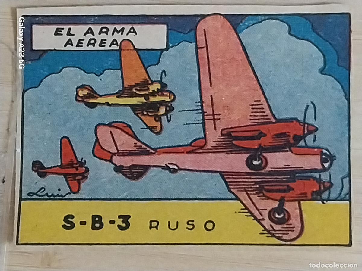 Coleccionismo cromos antiguos: S B 3 RUSO ARMA CROMO A&Ntilde;OS 50 7X5CMS ILUSTRACION AVIACION ED CISNE
