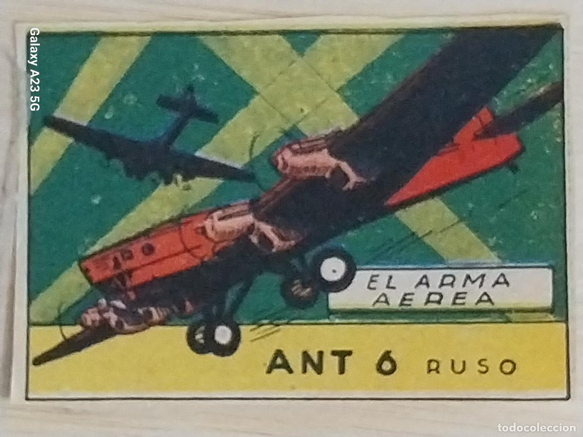 Coleccionismo cromos antiguos: ANT 6 RUSO ARMA CROMO A&Ntilde;OS 50 7X5CMS ILUSTRACION AVIACION ED CISNE