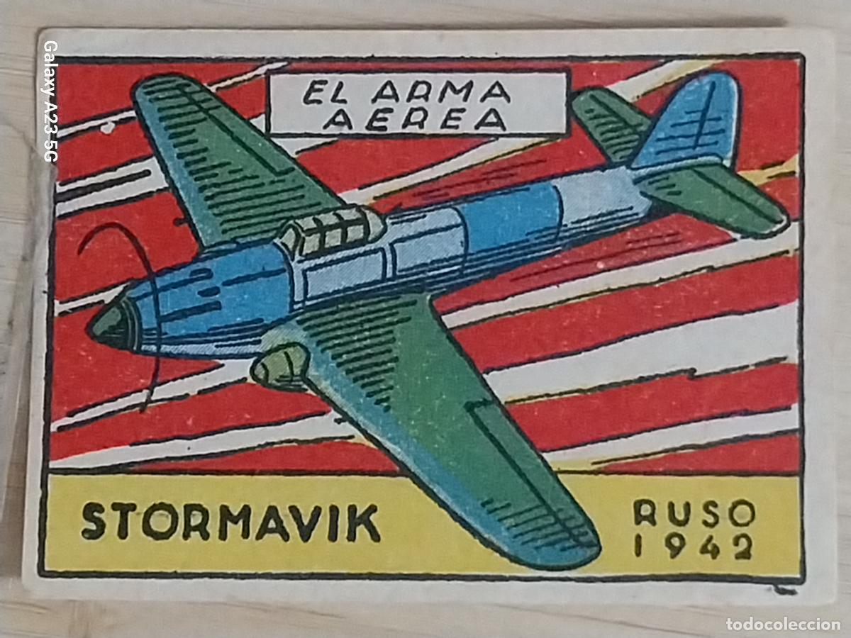 Coleccionismo cromos antiguos: STORMAVIK RUSO ARMA CROMO A&Ntilde;OS 50 7X5CMS ILUSTRACION AVIACION ED CISNE