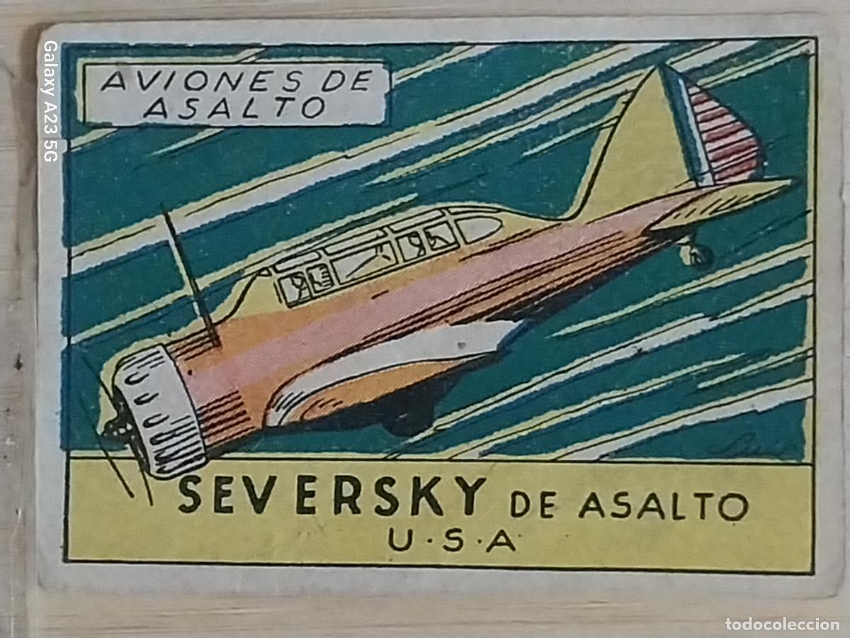 Collectable Antique Stickers: SEVERSKY USA CROMO A&Ntilde;OS 50 7X5CMS ILUSTRACION AVIACION ED CISNE