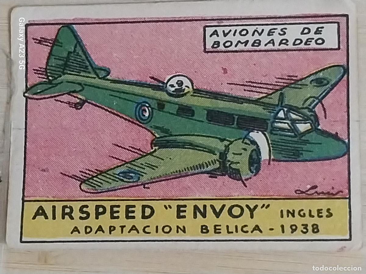 Collezionismo Figurine antiche: AIRSPEED ENVOY BOMBARDERO CROMO A&Ntilde;OS 50 7X5CMS ILUSTRACION AVIACION ED CISNE
