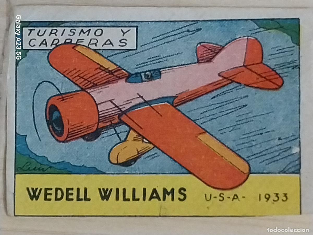 Collectionnisme Cartes &agrave; collectionner anciennes: WEDELL WILLIAMS CROMO A&Ntilde;OS 50 7X5CMS ILUSTRACION AVIACION ED CISNE
