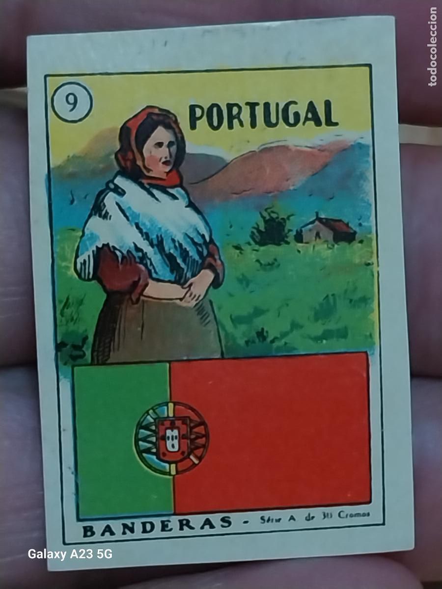 Coleccionismo cromos antiguos: PORTUGAL BANDERAS CROMO N&ordm; 9 SIN PEGAR NUNCA 4X3CMS ORIGINAL A&Ntilde;OS 30