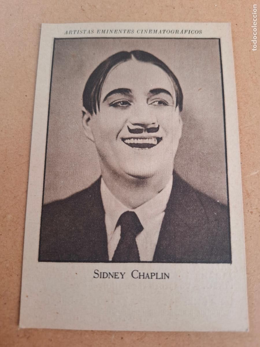 Coleccionismo cromos antiguos: ARTISTAS EMINENTES CINEMATOGR&Aacute;FICOS - SIDNEY CHAPLIN - PUBLICIDAD DR. MAS&Oacute; ARUM&Iacute;