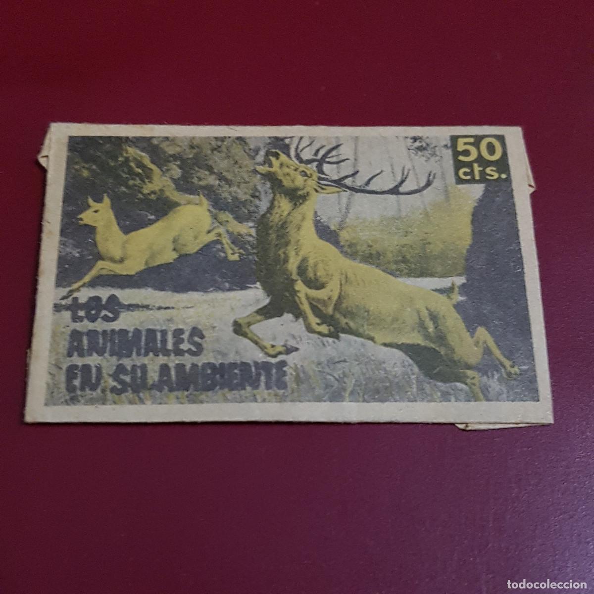 Coleccionismo cromos antiguos: FHER - LOS ANIMALES EN SU AMBIENTE - UN SOBRE DE CROMOS SIN ABRIR