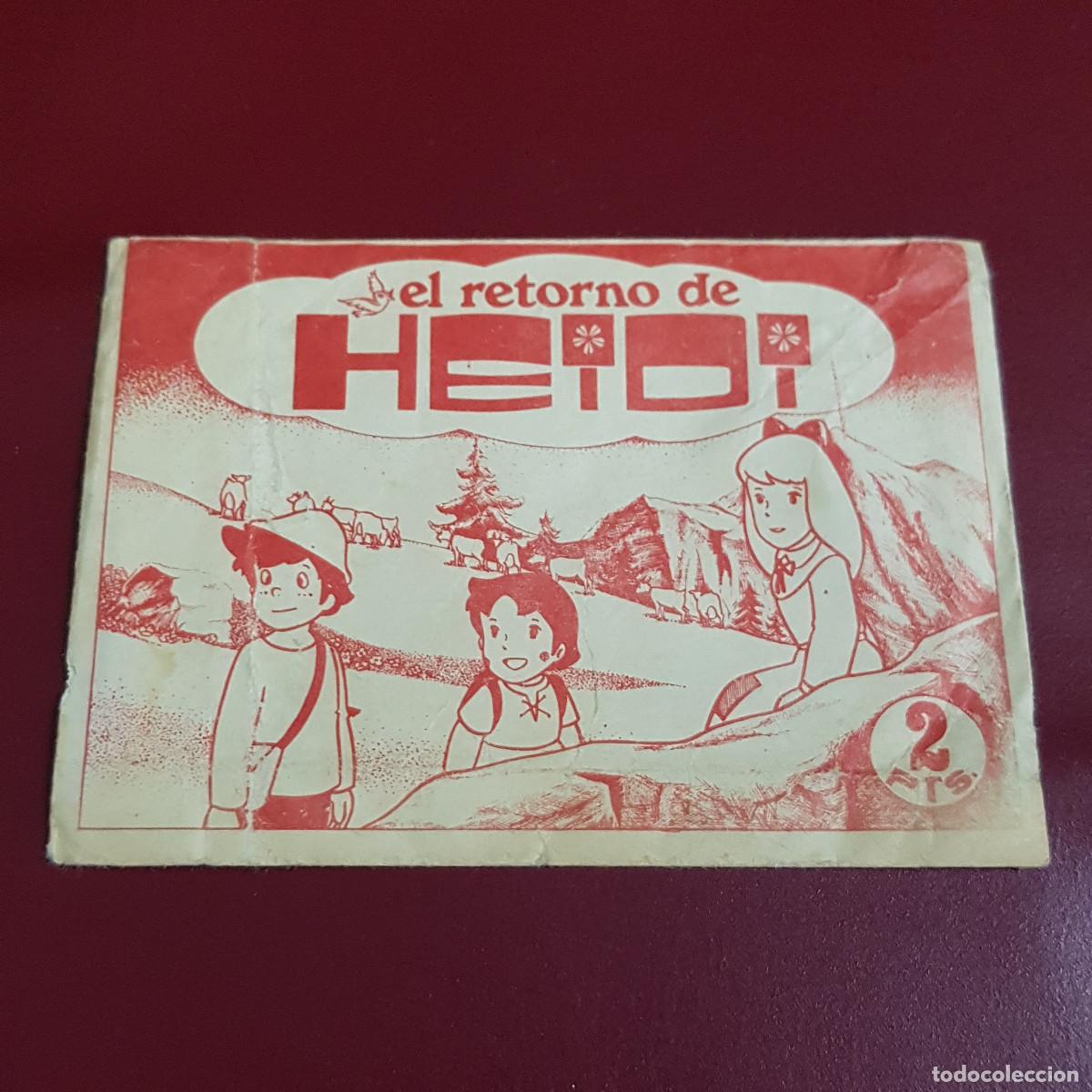 Coleccionismo cromos antiguos: FHER - EL RETORNO DE HEIDI - SOBRE ABIERTO SIN CROMOS